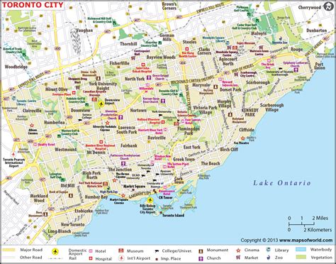 toronto map with cities